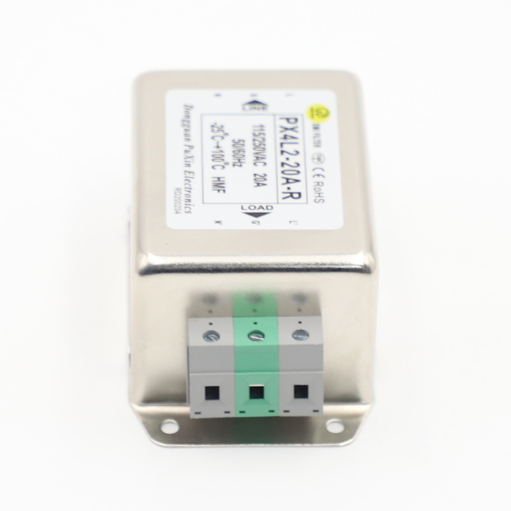 Puxin Power Filter โรงงานขายตรง PX4L2-20A-R Dual Filter Terminal Block สายไฟสามารถประเภทปลอดภัย