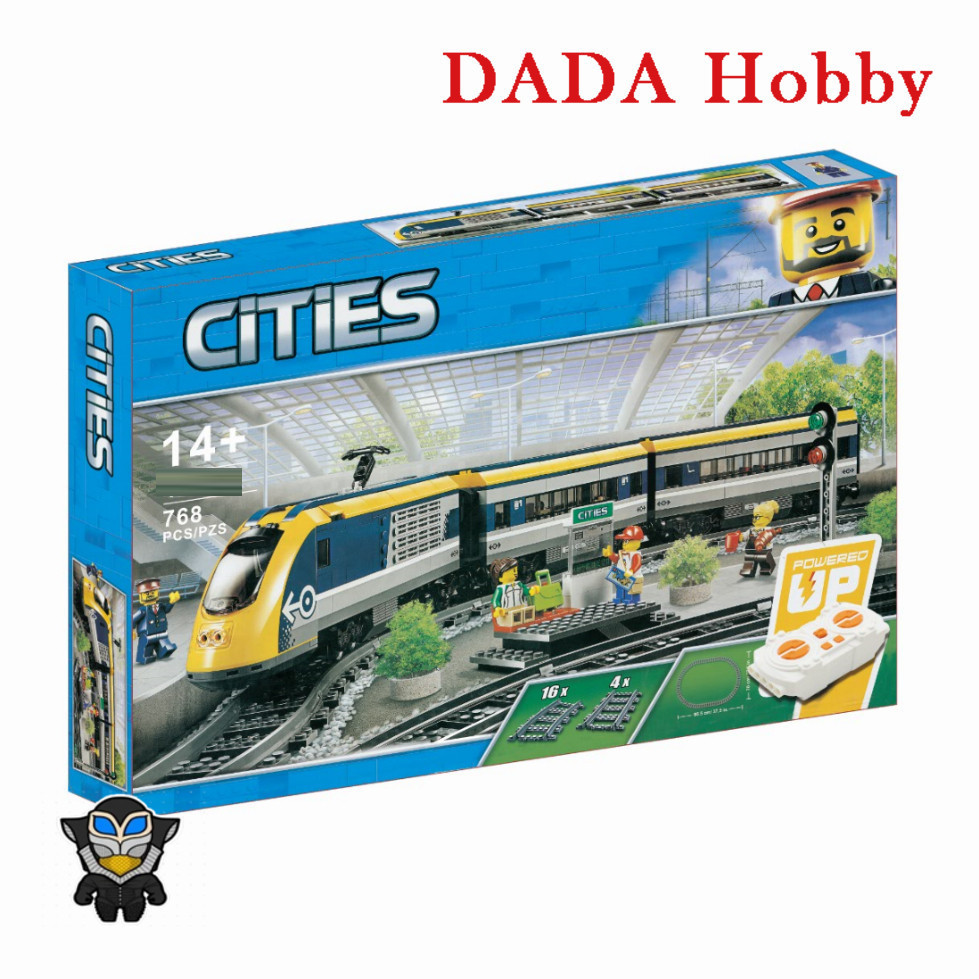 DADA Hobby DH4X เข้ากันได้กับ CITY 60197 บล็อกตัวต่อรถไฟโดยสาร EC2