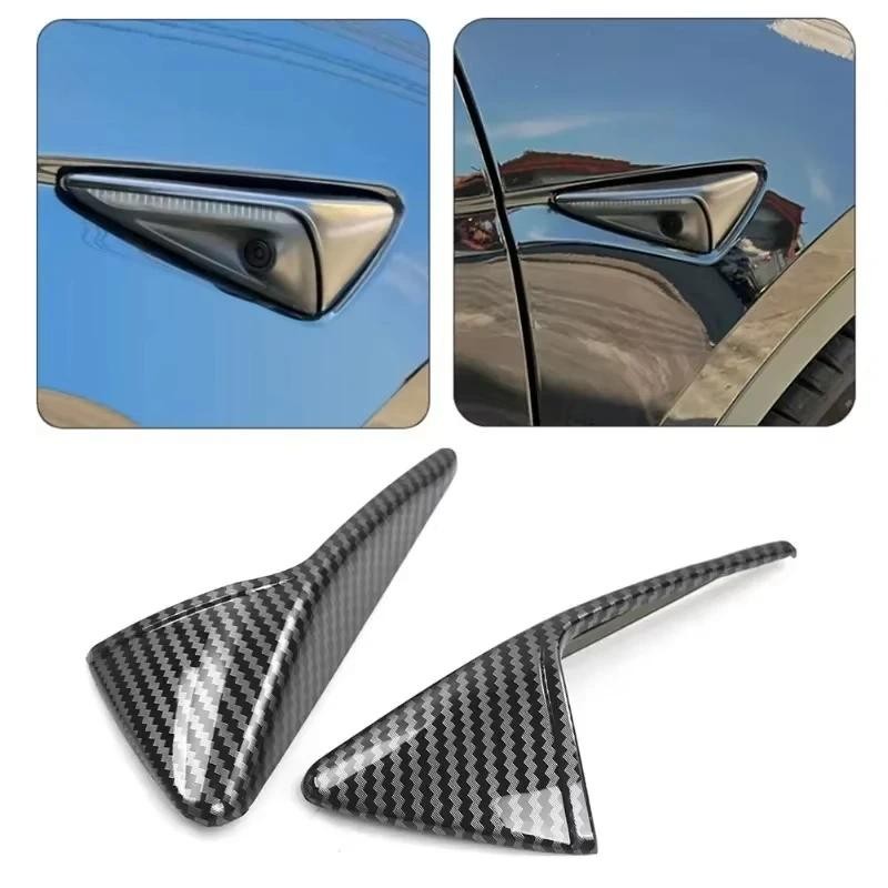 ฝาครอบป้องกันกล้องด้านข้างสําหรับ Tesla รุ่น Y Juniper/รุ่น 3 Highland 2025 HW4.0 Wing Fender สติกเก