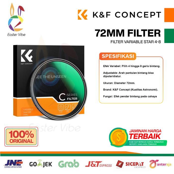 KNF Concept 72mm Variable Star Filter 4-8 Starlight Adjustable Filter - Star Filter K&F Concept