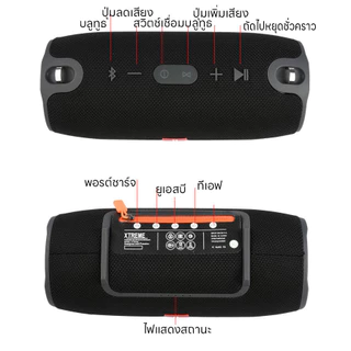 ลำโพงบลูทูธ ซาวด์บาร์ บลูทูธ5.0 ลำโพงbluetooth ลำโพง ลำโพงไร้สาย ความจุแบตเตอร์รี่2200mAh กันน้ำ เบสหนัก คุณภาพเสียง9D