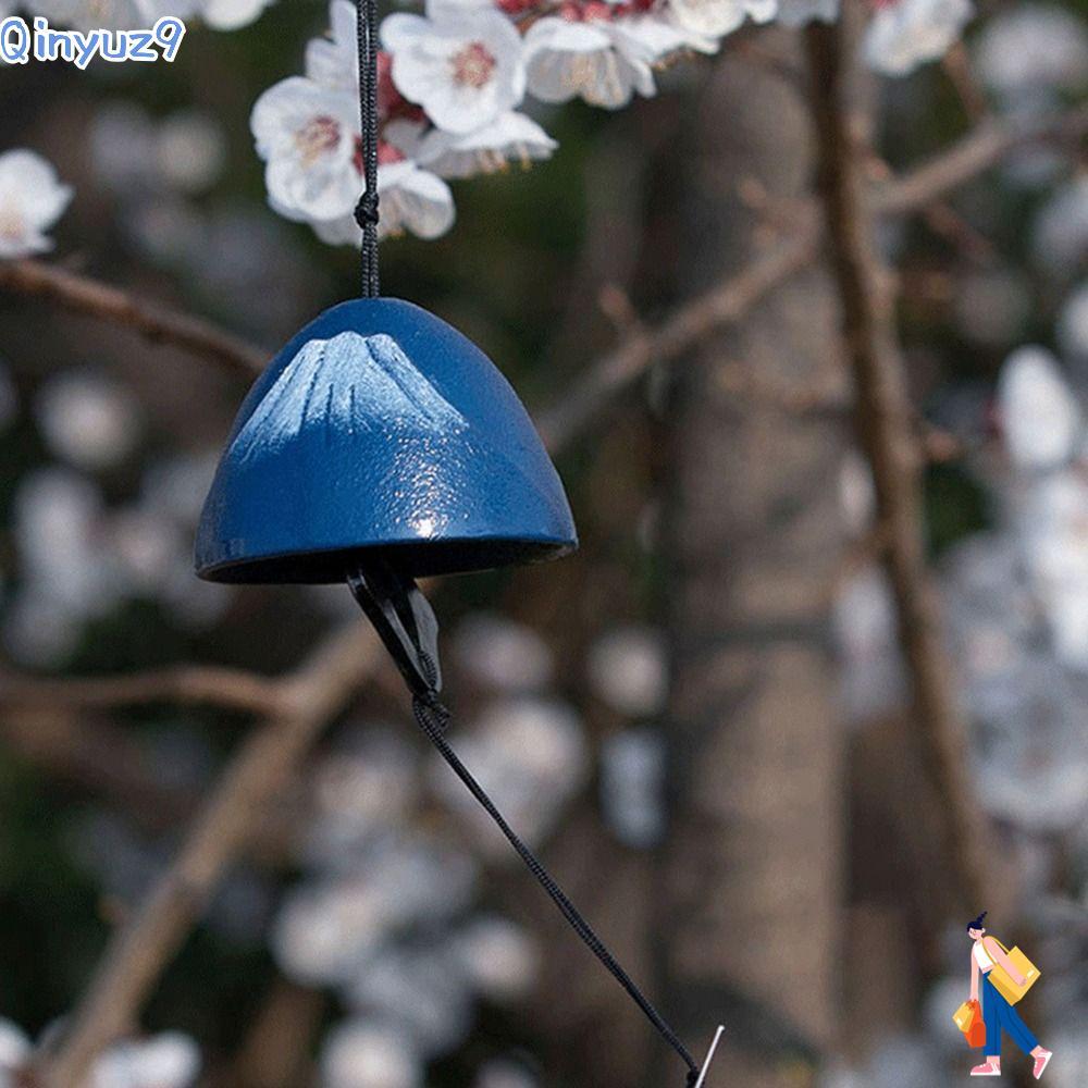 QINYUZ9 Wind Bell, สไตล์ญี่ปุ่น Vintage Wind Chimes, ทนทานเหล็กหล่อโลหะตกแต่งสวนจีนแขวน Bell Windchime กลางแจ้ง