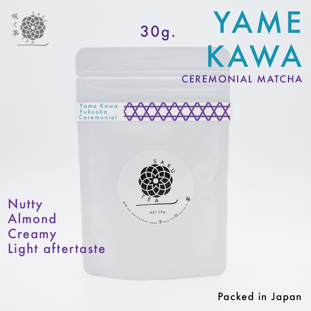 SAKU TEA - Yame Kawa かわ Ceremonial Matcha, 30g. ยาเมะมัทฉะ Yame Matcha มัทฉะเกรดพิธี
