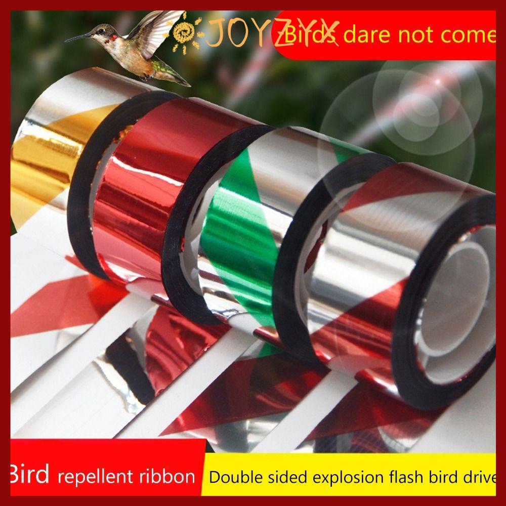 CODJOYZYX 50M/100M/300M ริบบิ้นไล่นก, เทปป้องกันนกอเนกประสงค์สะท้อนแสงสองด้าน, Creative กระพริบแขวนเทปกาว Scare สัตว์เล็ก
