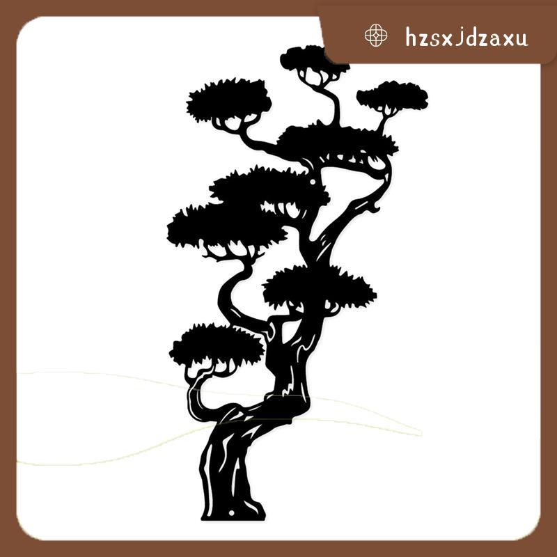 hzsxjdzaxuMetal Wall Art,สีดําคลาสสิกป้ายต้นไม้ตกแต่งผนังป้ายผนังโลหะสําหรับใดๆห้องแขวน Wall Art Dec