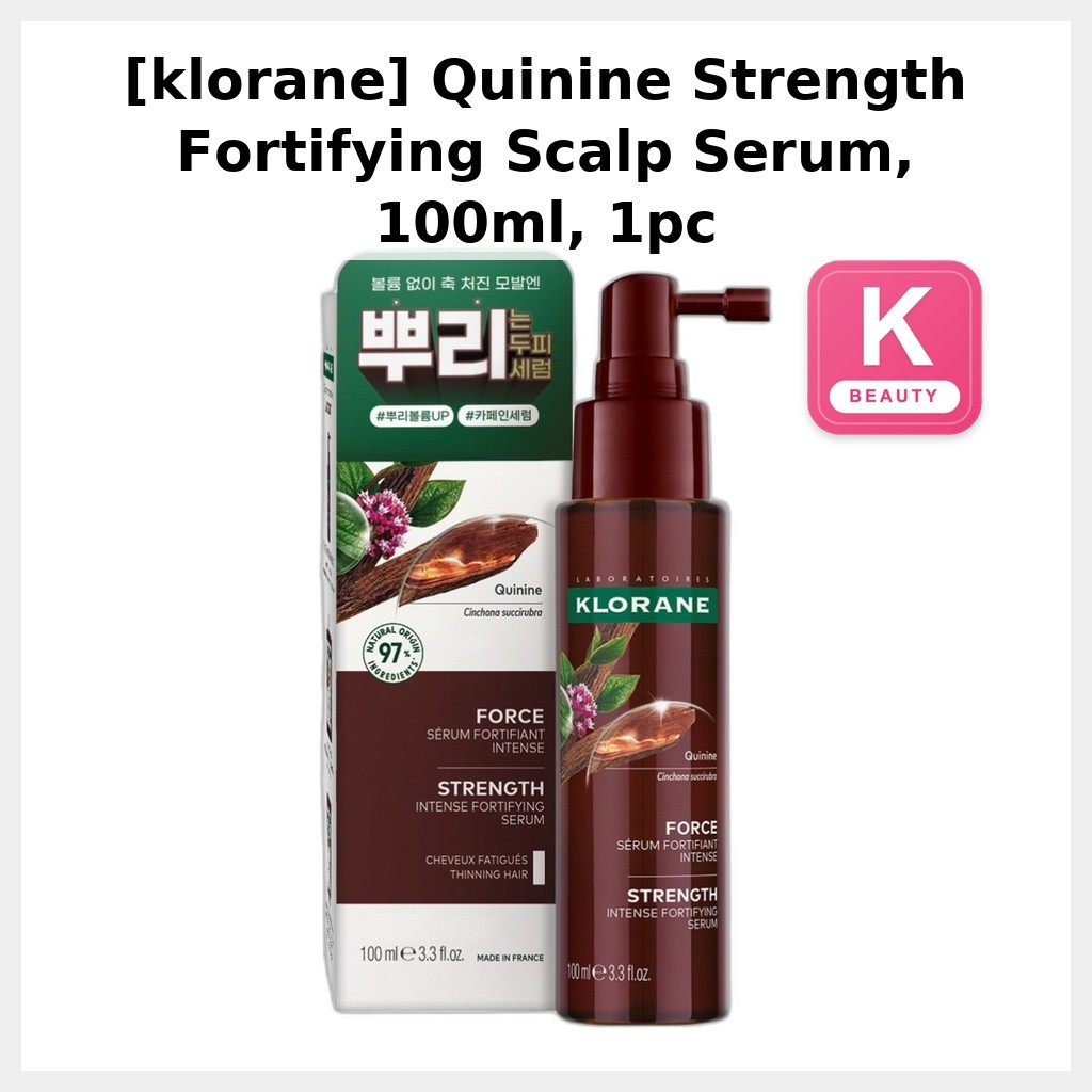 [klorane] Quinine Strength Fortifying Scalp Serum, 100ml, 1pc / Korean Scalp Serum / Fortifying Form