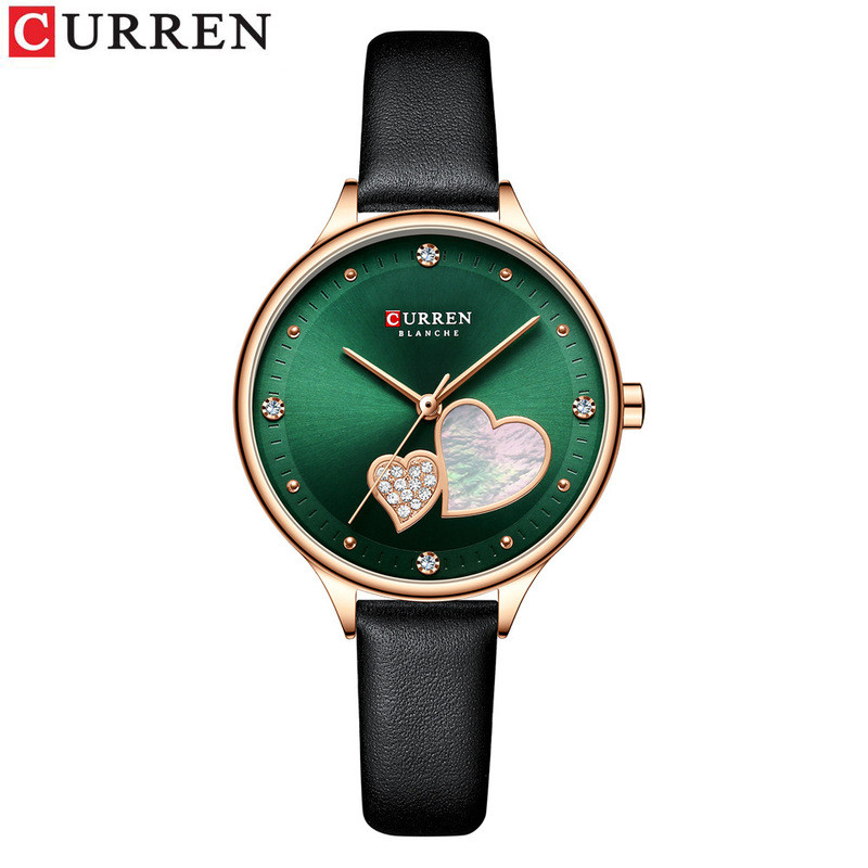 Curren/Curren 9077 นาฬิกาผู้หญิงนาฬิกาควอทซ์กันน้ําแฟชั่นเข็มขัดลําลองนาฬิกาผู้หญิง