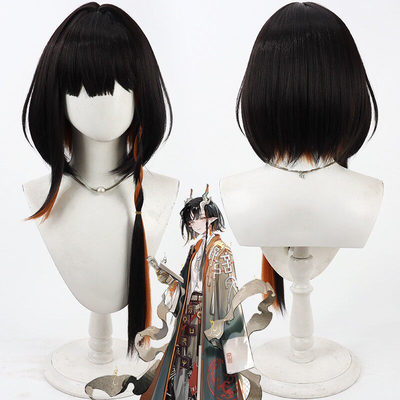 Arknights Cang Xie Cosplay Wig Simulated Scalp Gradient Style