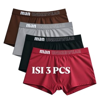 Celana Dalam Boxer Pria Dewasa Isi 3 Pcs Murah Berkualitas Premium Katun