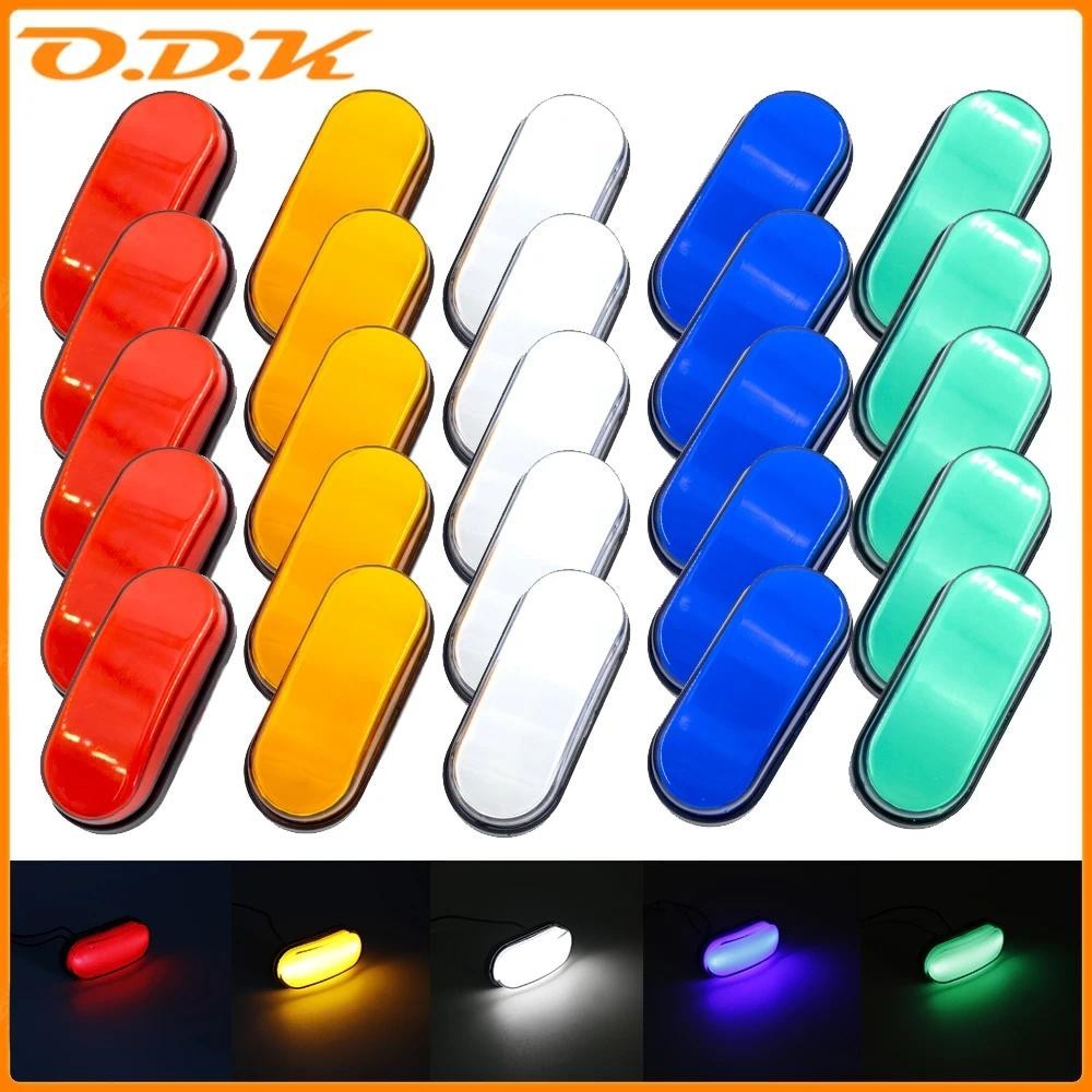 6x/8x/10x12V 24V 9 LED ด้านข้างไฟเลี้ยวไฟเตือนโคมไฟ Clearance ตัวบ่งชี้รถบรรทุก Trailer Lory Caravan