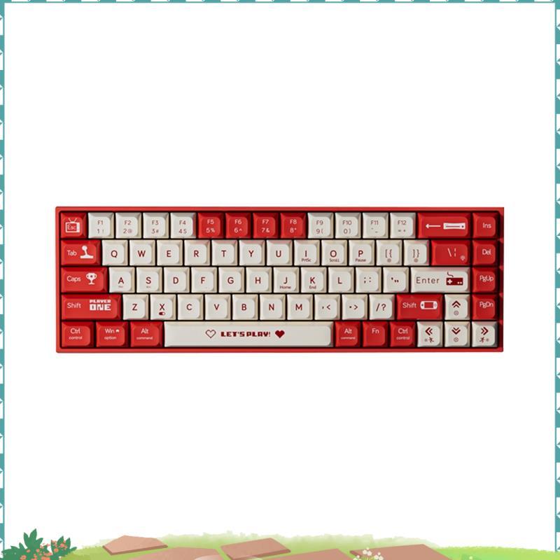 Uejfrdkuwg AK680 คีย์บอร์ดเกม ABS Keycap 68 คีย์คีย์บอร์ดแบบมีสาย Hot Swap สําหรับแล็ปท็อปพีซี