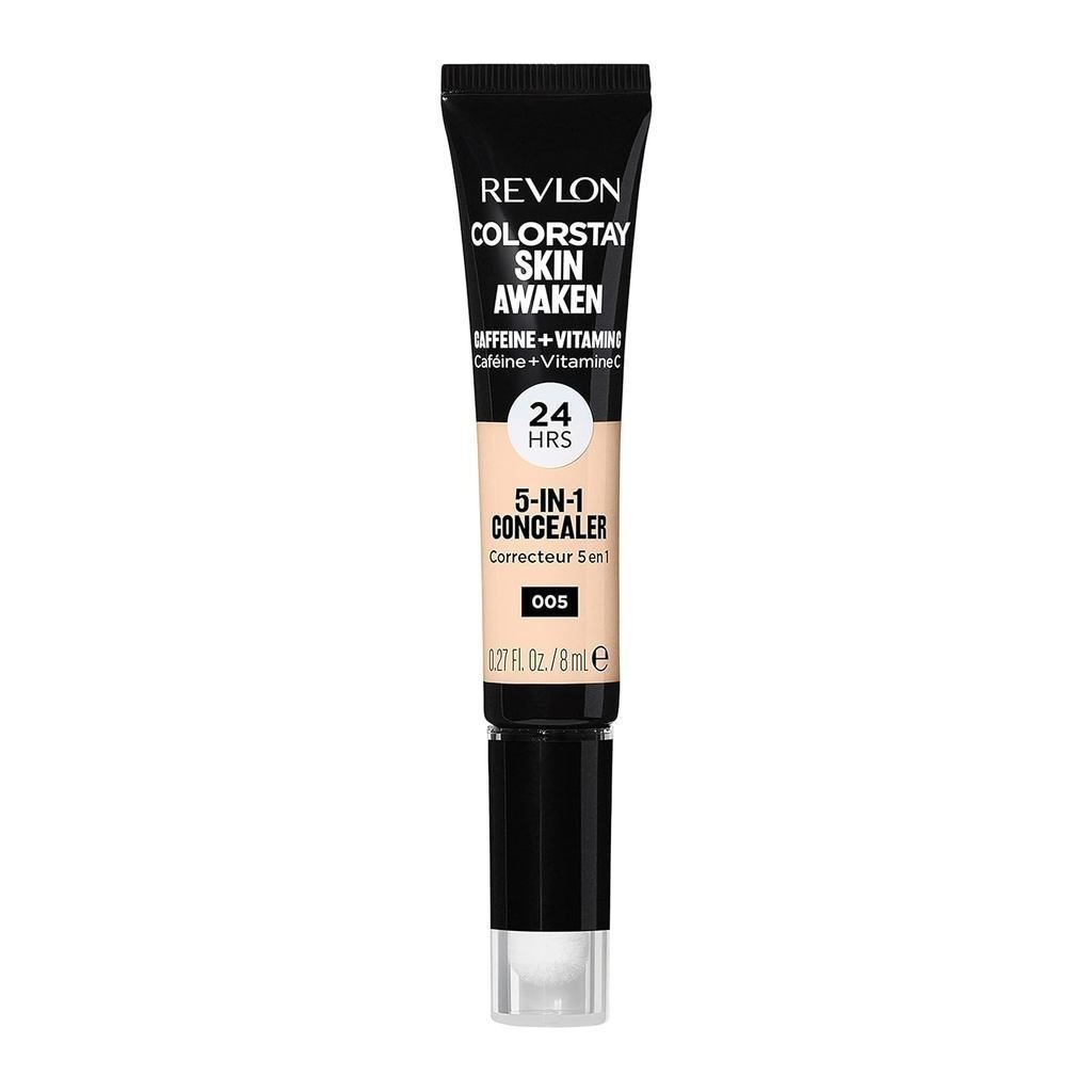 Revlon ColorStay Skin Awaken คอนซีลเลอร์ 5-in-1 น้ําหนักเบา แต่งหน้าติดทนนานเนื้อครีมพร้อมคาเฟอีนและ