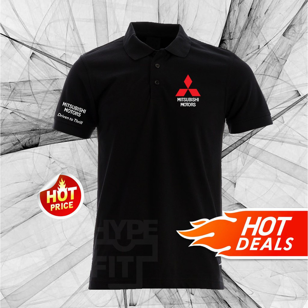 กีฬาพอลโลท์เชิ๊ต 220GSM คอotton มีโลโก้ Mitsubishi Motors สำหรับ unisex