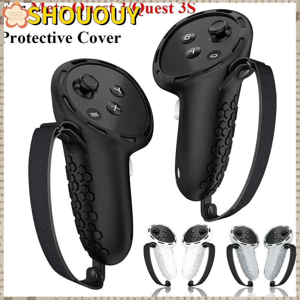SHOUUY Controller Grips ฝาครอบป้องกัน, สายคล้องมือลื่น Controller Handle Sleeve, ซิลิโคน Anti-scratc