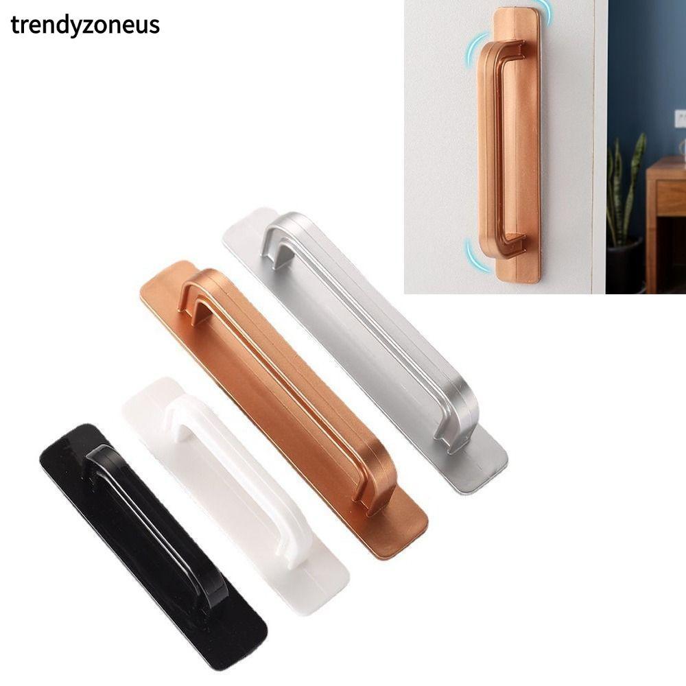 TRENDYZONEUS ที่จับลิ้นชัก พลาสติก มีกาวในตัว ทนทาน อุปกรณ์เสริมประตูบานเลื่อน