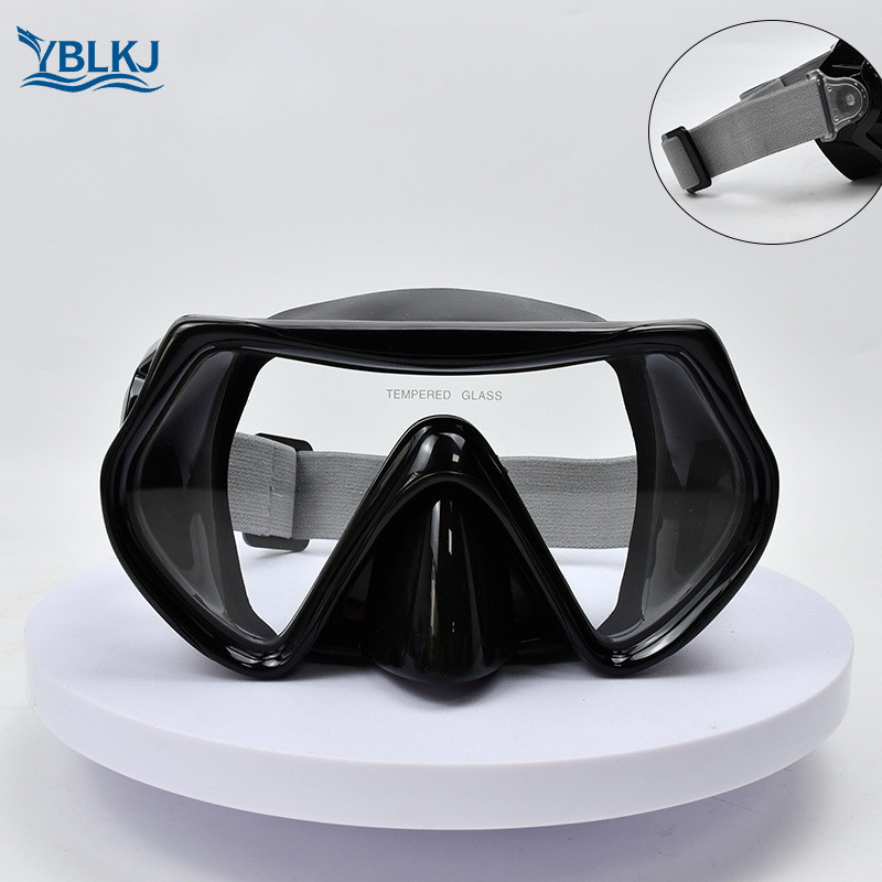 Diving goggles with woven strap, waterproof goggles, tempered glass high-definition diving mask, sno
