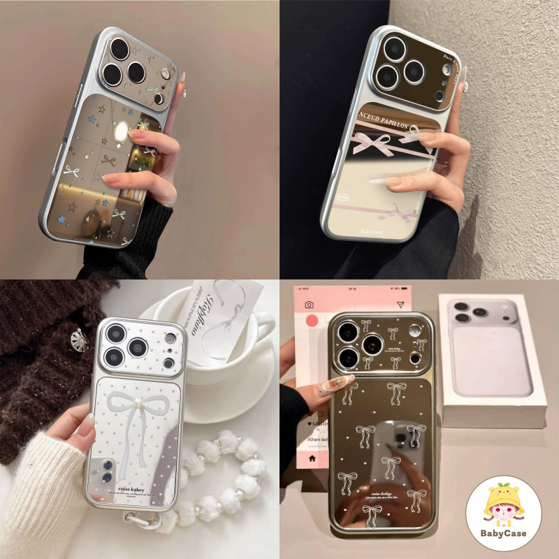 เคสไอโฟน17 เหมาะสำหรับIPhone X XS Max17 16 11 13 XR 14 12 ProMAX 14 Plusหญิงสาวหัวใจฤดูใบไม้ผลิอ่อนโยนกรณีโทรศัพท์กระจก
