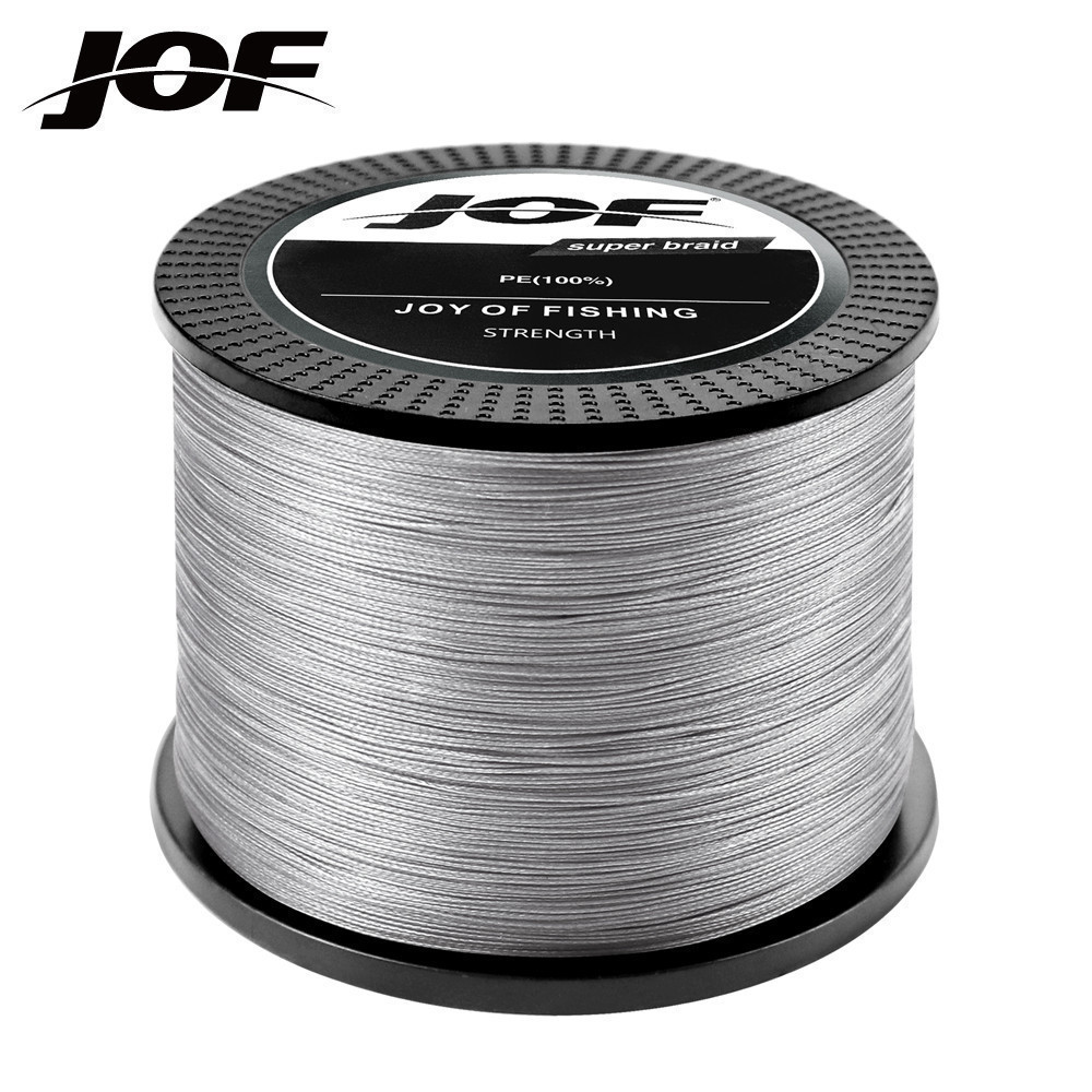 JOF 1000M X4 สายเบ็ดตกปลาแบบถัก PE คุณภาพสูง สำหรับการตกปลา