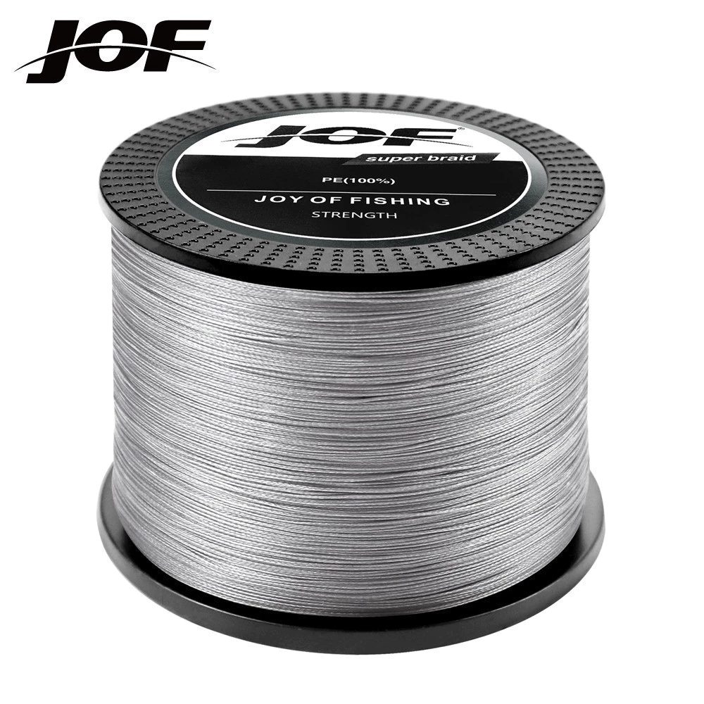 JOF 1000M X4 สายเบ็ดตกปลาแบบถัก PE คุณภาพสูง สำหรับการตกปลา