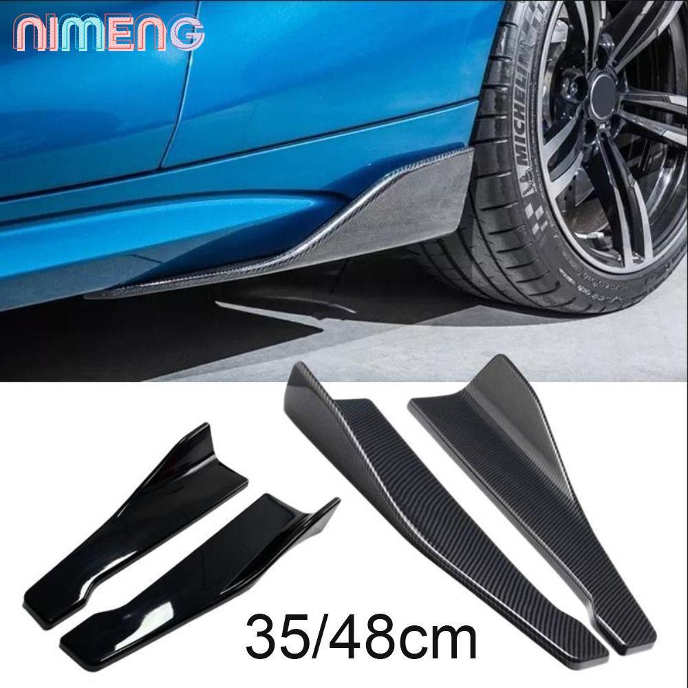 NIMENG รถด้านข้างกระโปรงกันชนบาร์,ส่วนขยายคาร์บอนรถสปอยเลอร์กันชนด้านหลังลิป,อุปกรณ์เสริมรถยนต์ ABS Diffuser สปอยเลอร์ Splitter รถมุมกันชน Guards รถ