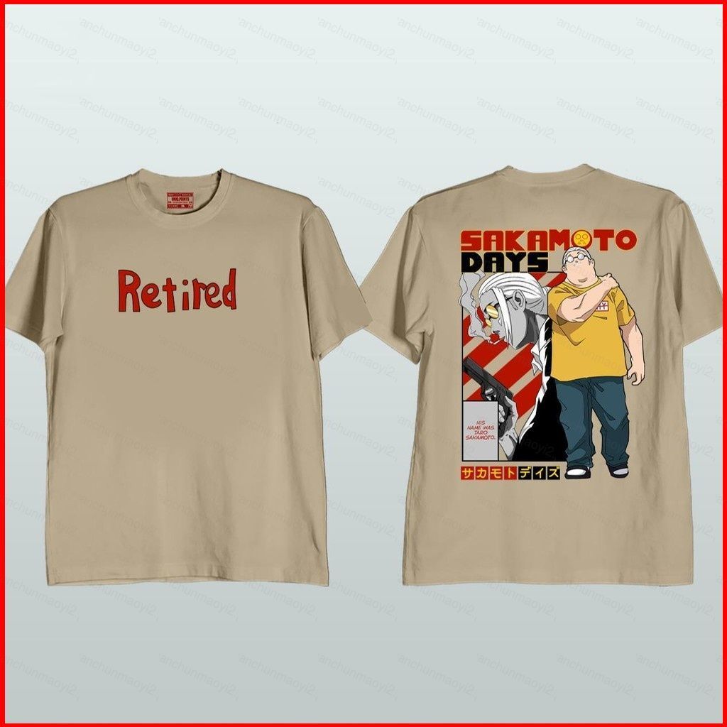 เสื้อยืดแขนสั้นcosplay อเนเมะ DC2 Sakamoto Days ทำจากผ้าฤดูร้อน