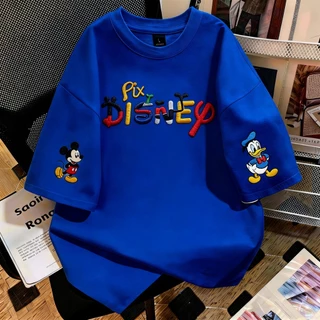 TEE·SHOP🍀 เสื้อยืด oversize เสื้อเท่ๆ เกาหลี "Disney Mickey" เสื้อแฟชั่นใ เกาหลีสไตล์ พิมพ์ลาย ผ้านิ่มใส่สบาย COD📦