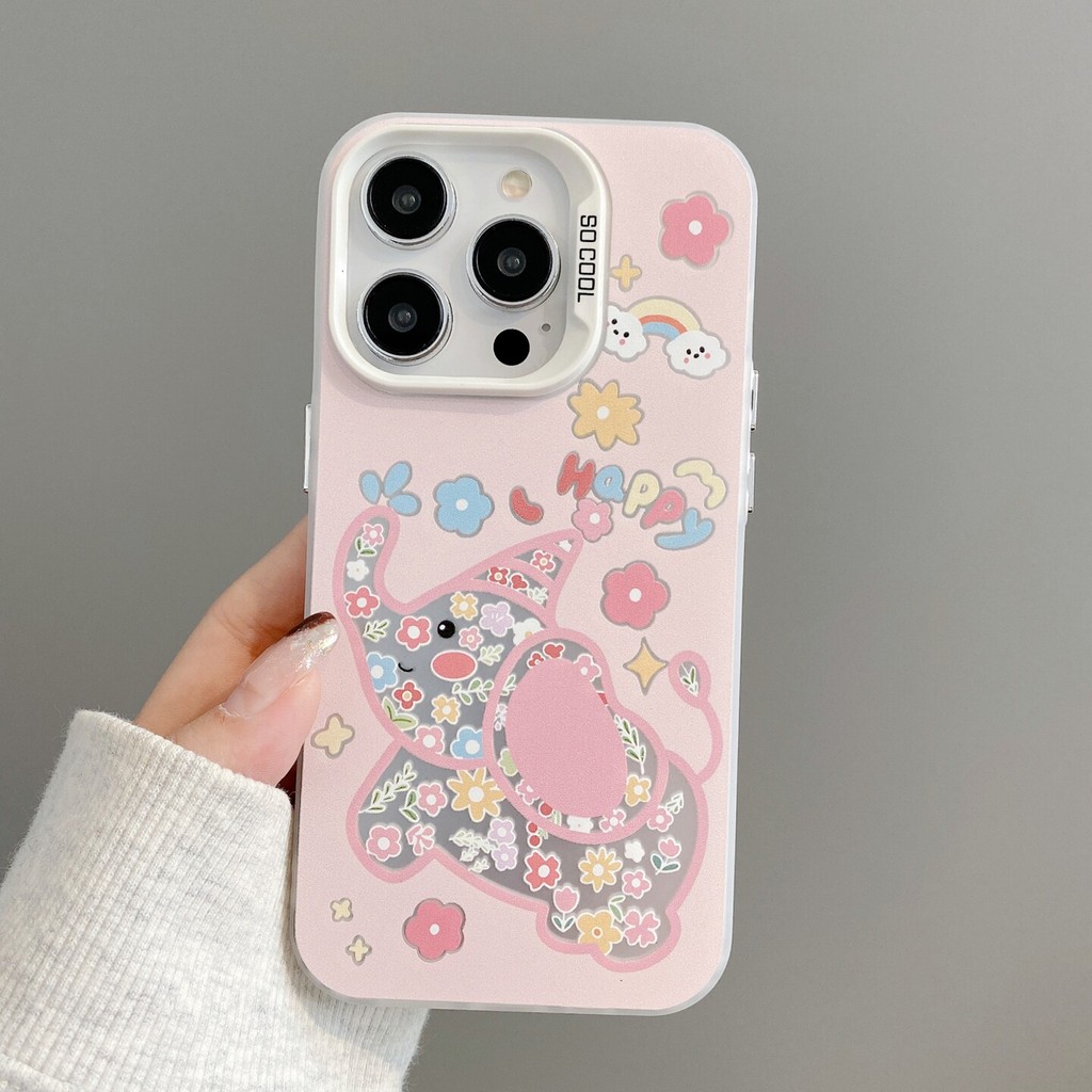 เคส Samsung A14 A54 A13 A30s A11 A32 A05 A50s A53 A12 A03s A15 ช้างครีเอทีฟ เส้นด้ายขนนก IMD CYK2830