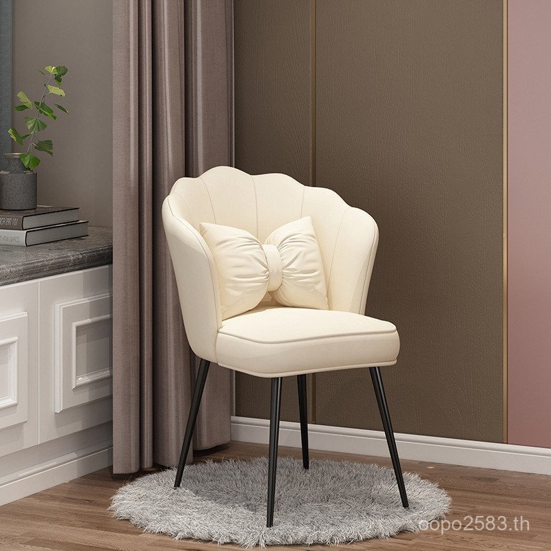Wrought Iron Lazy เก้าอี้ยอดนิยม Bow สตูล Dressing Simple Scandinavias Home ห้องนอนเก้าอี้หลัง JB53