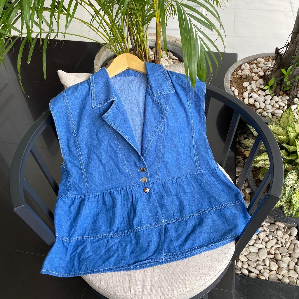 OVERSIZE JACKET / BALQIS JACKET0426 กางเกงยีนส์ DENIM ผู้หญิง VEST / ผู้หญิงวินเทจสไตล์เกาหลีกางเกงย