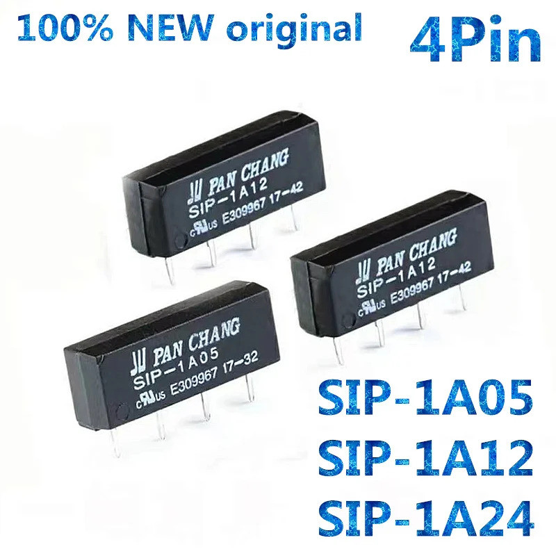 10 ชิ้น/ล็อต 5V 12V Reed รีเลย์สวิทช์โมดูล SIP-1A05 SIP-1A12 SIP-1A24 4PIN Reed รีเลย์