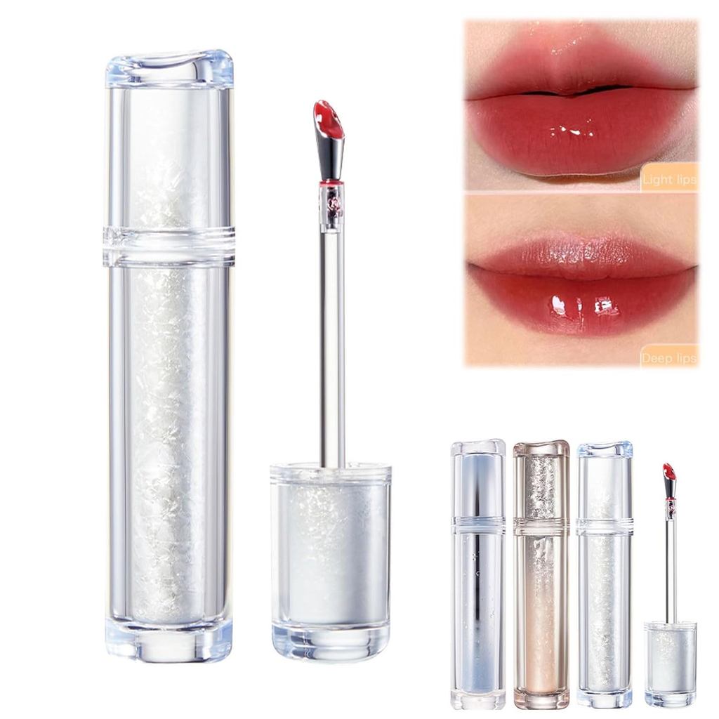 Ice Watery Lip Gloss, Mirror Iced Tea Jelly Light Waterys Essence Lips Glaze, Moisturizing Tinted Gl