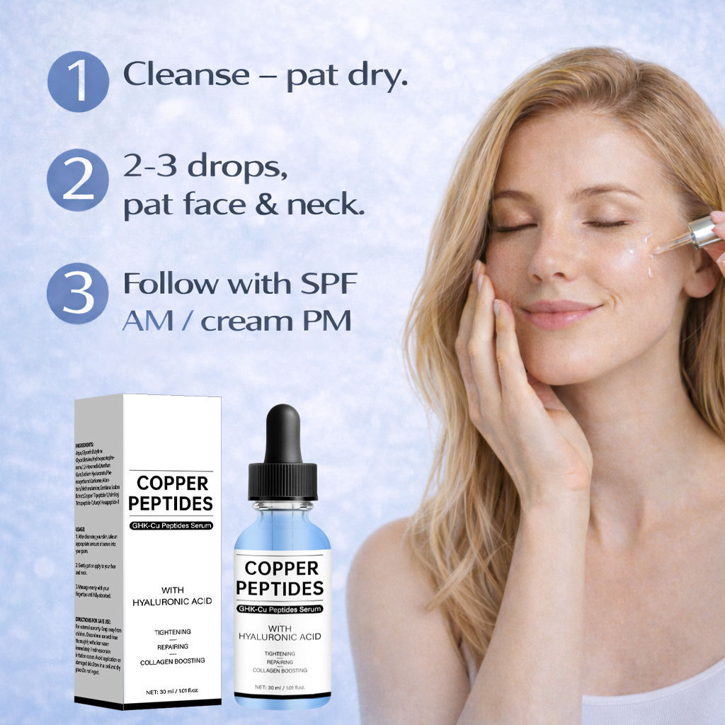 30ml GHK-Cu Copper Peptide – Anti-Aging Face Essence, กระชับและซ่อม, เพิ่มคอลลาเจน [CHUNXCX]
