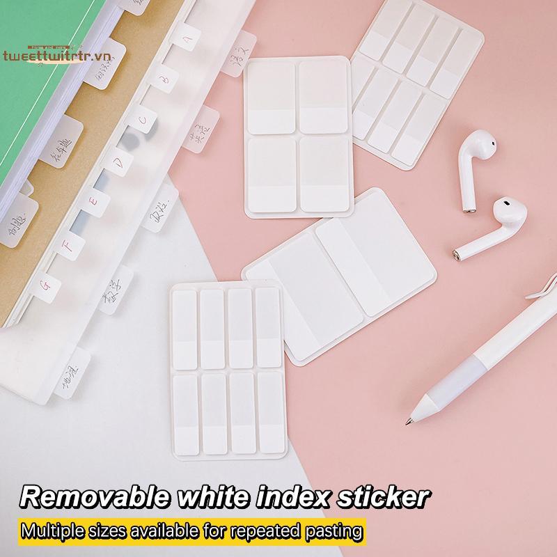 TRTR 40/80/160 หน้า Frosted Simple Pure White Index Stiers ป้ายโปร่งใส Stiers DIY Stiy Notes สํานักง
