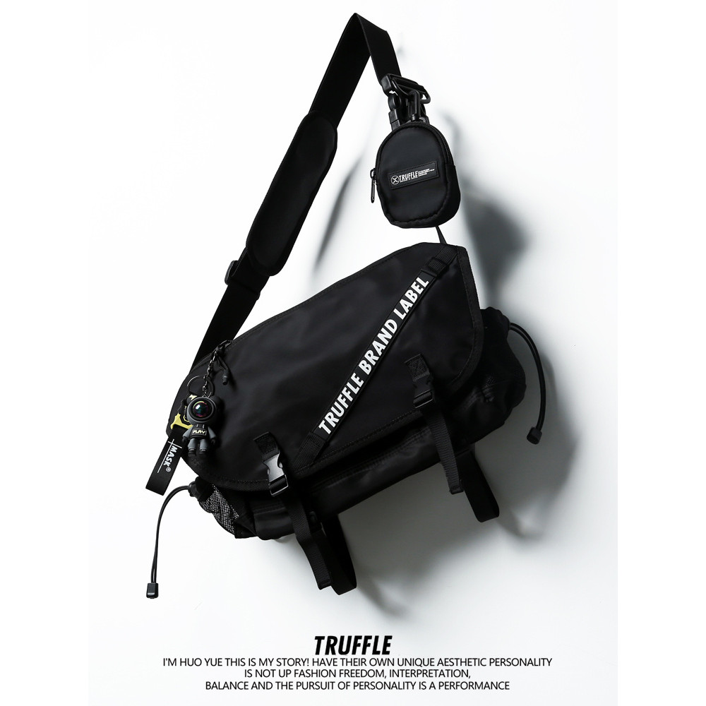 TRUFFLE Functional Messenger Bag Mens Street Wear Casual Shoulder Bag Shoulder Bag Female Student Co