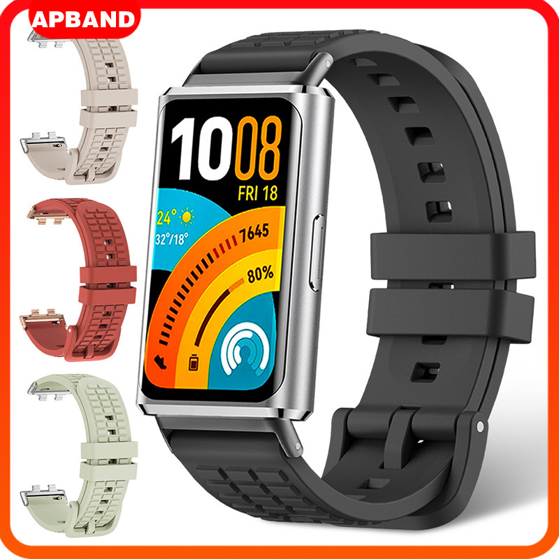 สายยางกีฬาซิลิโคน for Huawei Band 11 / Huawei Band 11 Pro อุปกรณ์เสริมสายรัดข้อมือสายเข็มข้อมือปรับได้