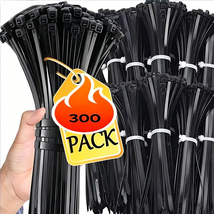 100/200/300 ชิ้น Self-locking Nylon Cable Ties/สายปรับได้ Fastening Loop/อุตสาหกรรม Fixing Tie สําหรับโฮมออฟฟิศ