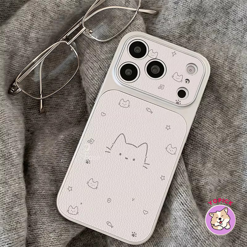 Simple Cat Headเคสโทรศัพท์Iphone 17 Pro Max iPhone 16 Pro 16 Plusผิว 15 Pro Maxซิลิโคน 14 Pro anti-drop 13 รุ่นหญิงFull-coverageหน้าต่างขนาดใหญ่KNTP ราคา ถูกที่สุด ดีลบีเคเค แกลเลอรีภาพที่ 5