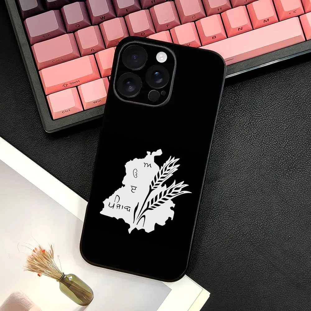 TP-2 Punjab แผนที่ออกแบบเคสโทรศัพท์สําหรับ IPhone 17 16 15 14 13 12 11 Pro Max Plus Mini สีดํา Frost