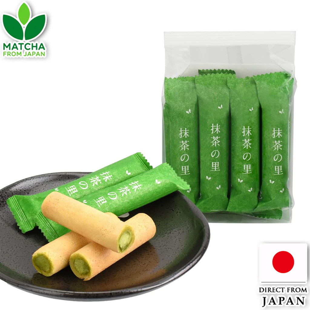 Ujichaen Cream Roll Matcha No Sato Crispy Texture Rich Matcha Cream Additive-Free Individually Wrapp