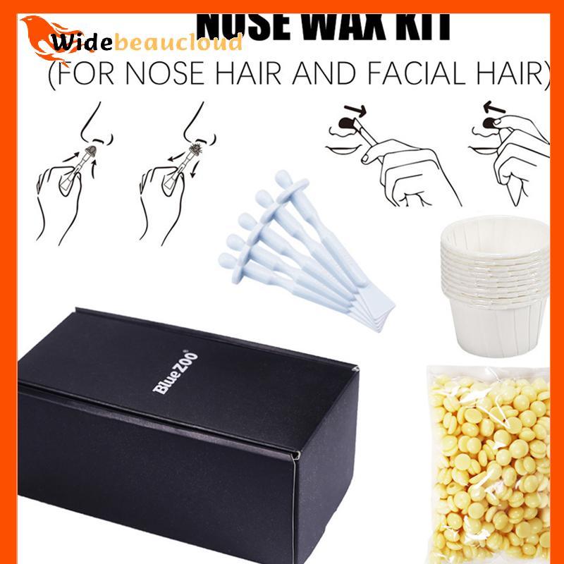 Widebeaucloud Nose Hair Wax Kit กําจัดขนจมูกที่มีประสิทธิภาพและปลอดภัยสําหรับผู้หญิงสําหรับผู้ชายและ