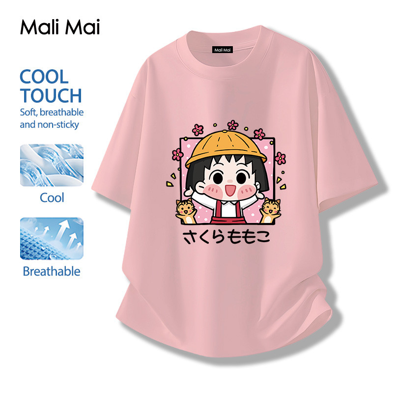 เสื้อยืดสตรี ตัดเย็บดี แขนสั้น ระบายอากาศได้ Chibi Maruko-chan ฤดูร้อน (ส่งเร็ว จัดส่งจากไทย) ราคา ถูกที่สุด ดีลบีเคเค แกลเลอรีภาพที่ 3