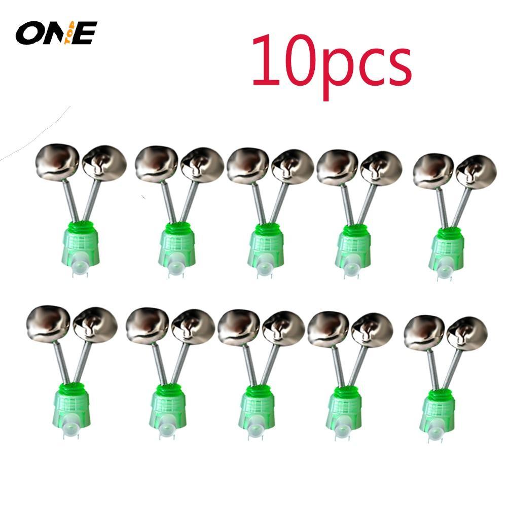 หนึ่ง10ชิ้น/เซ็ตระฆังเกลียวคู่เบ็ดตกปลาสัญญาณเตือนการตกปลาในเวลากลางคืนอุปกรณ์ตกปลาคาร์พ