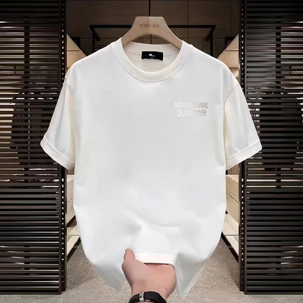 T Simple พิมพ์หลวมผู้ชายแขนสั้นรอบคอตัวอักษรเสื้อด้านในโลโก้2026 สไตล์ใหม่ cod เสื้อแฟชั่นผ้าฝ้ายแท้