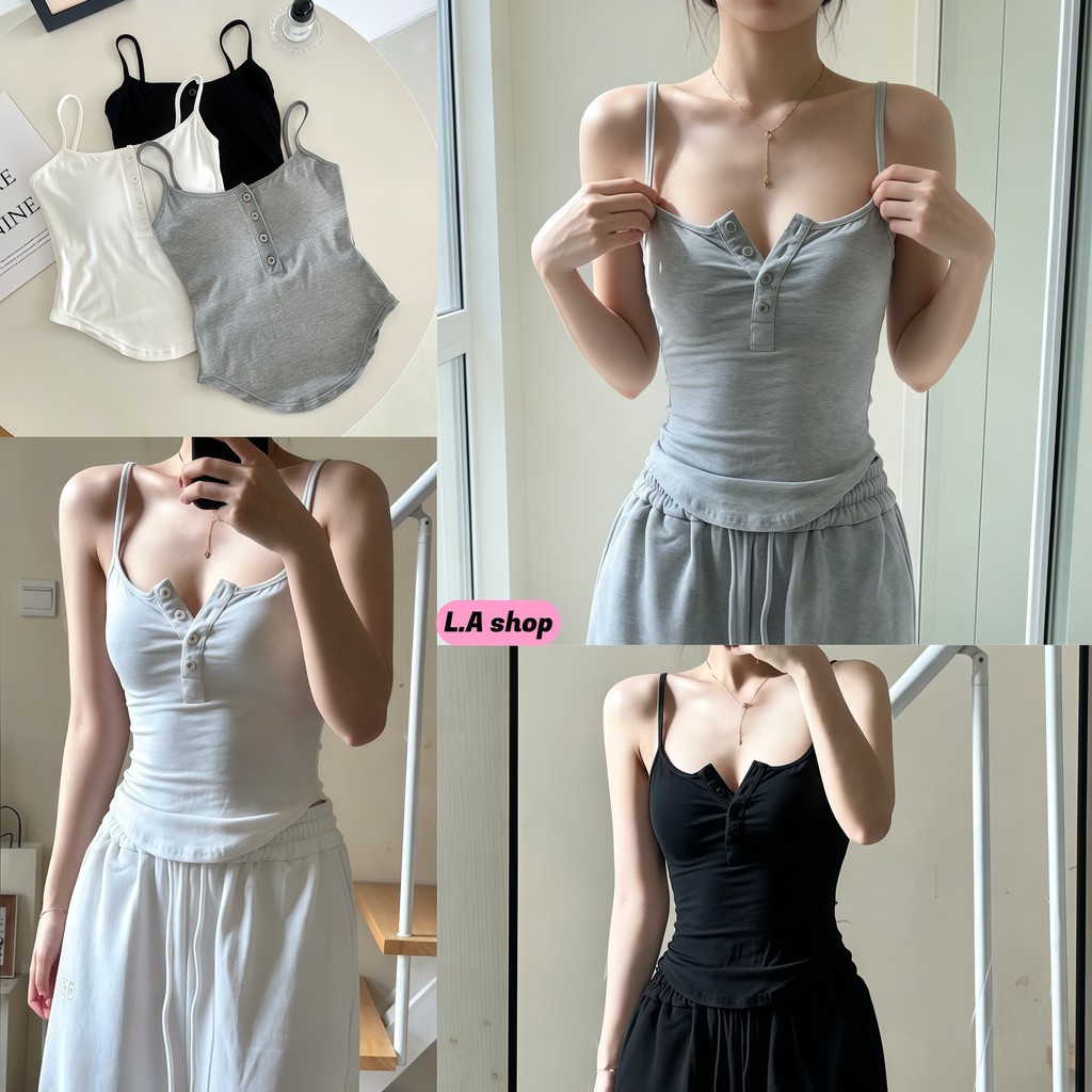 L.A Shop★พร้อมส่ง เสื้อกล้ามสายเดี่ยว ลำลองเบสิก น่าใส่ทุกวัน ทันสมัยสุด- MX229