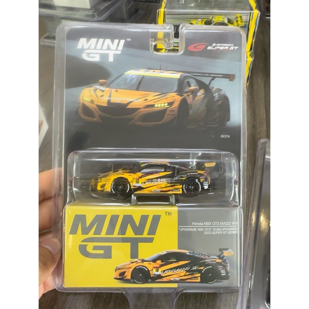 MINIGT 692 1/64 Honda NSX GT3+EVO+2022+Super+GT+UPgarage Fleet Painting, Hanging Card. ใหม่เอี่ยมยัง