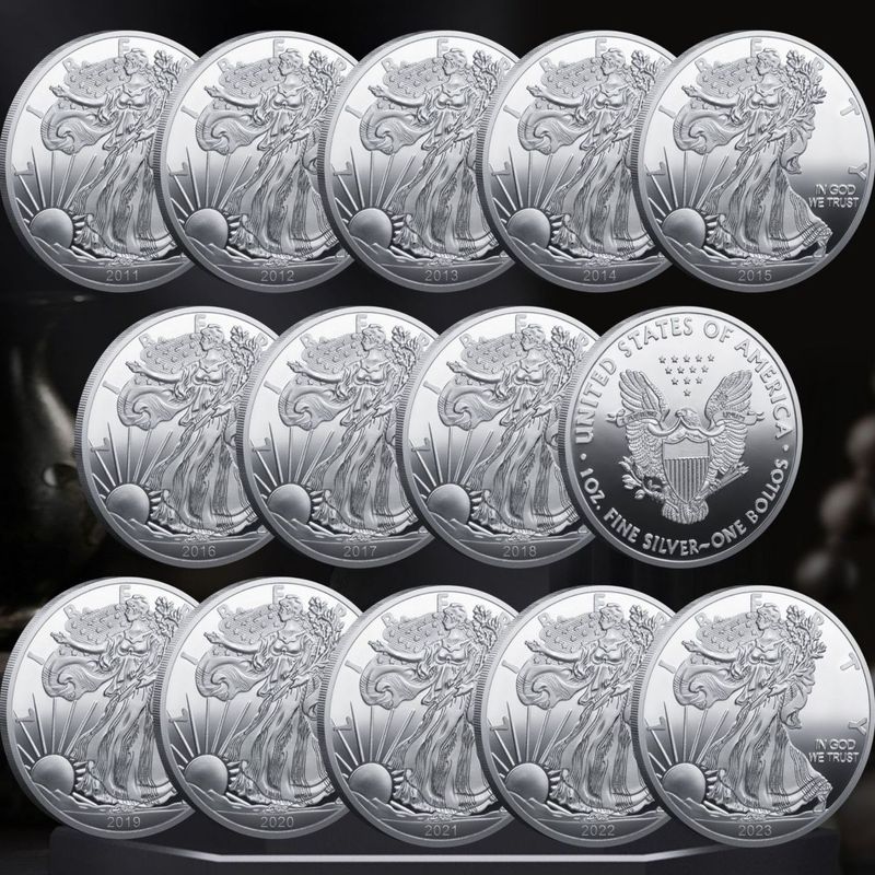 Io America 2022 รูปปั้น Liberty เหรียญเงินที่ระลึกคอลเลกชันเหรียญหัตถกรรมเหรียญที่ระลึก 4/* 17+- */H