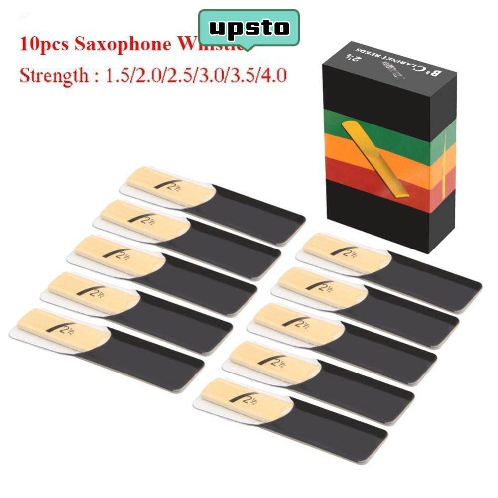 UPSTO แซ็กโซโฟนนกหวีด, 10 ชิ้น 1.5/2.0/2.5/3.0/3.5/4.0 Clarinet Reed, Alto Reed Bb Tone Clarinet