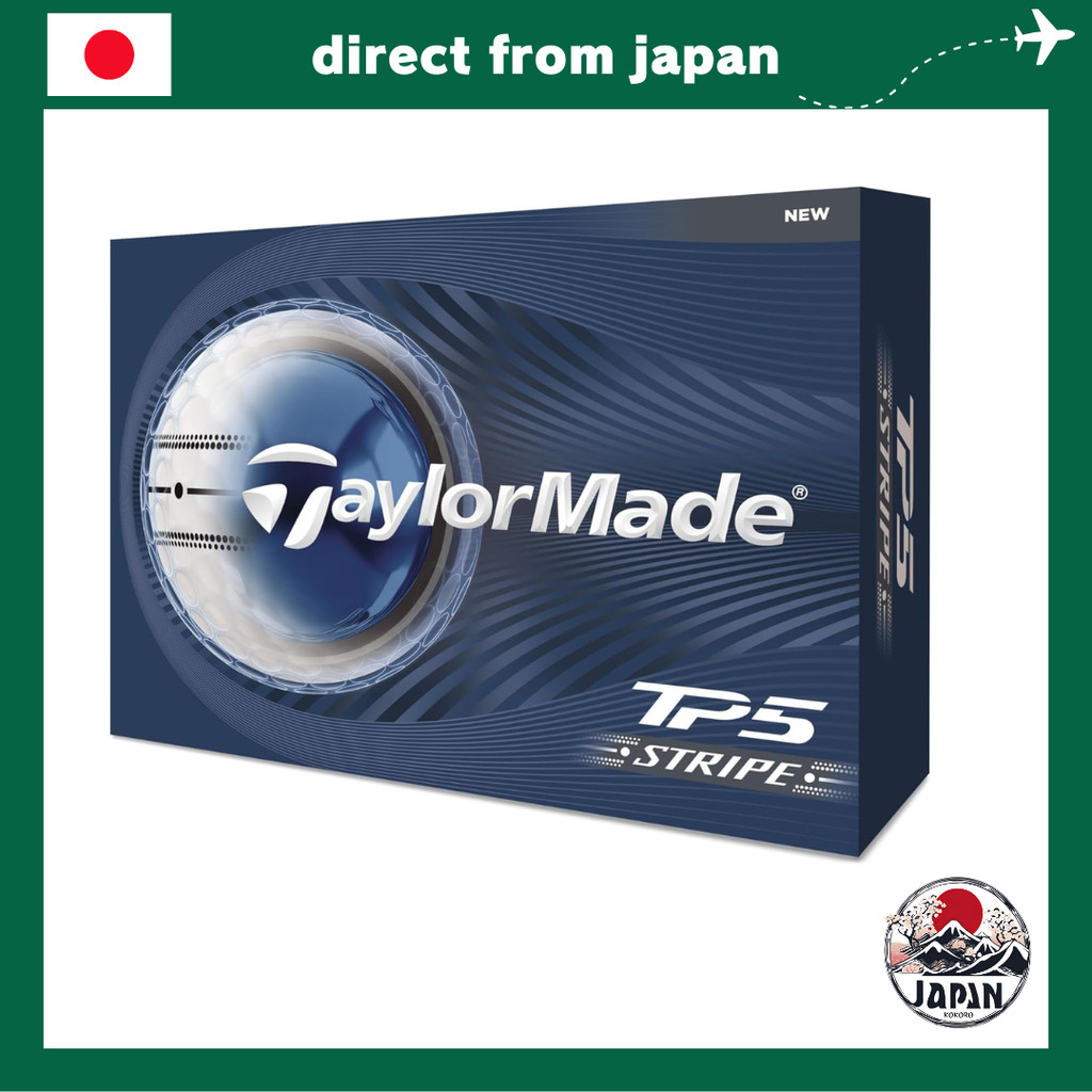 TaylorMade TP5 Stripe Golf Balls 2026 Model Premium 5 Layer Tour Performance 1 Dozen