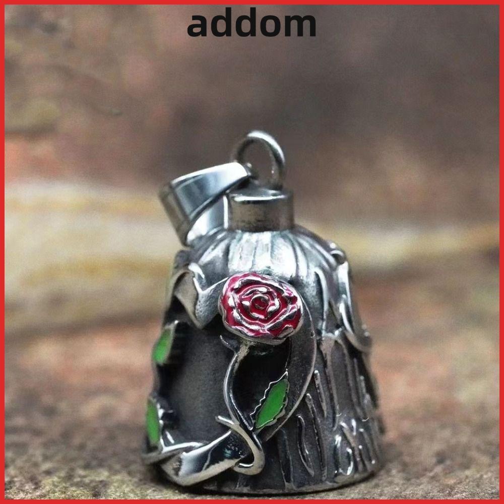 ADDOM Motorcycle Guardian Bell สไตล์เรโทรวินเทจปังค์ มีลายดอกไม้ เพื่อเป็นเครื่องรางนำโชคและขับขี่ปลอดภัย