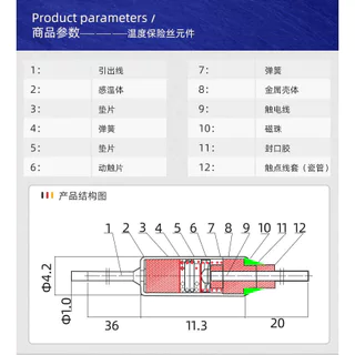 5 ชิ้น TF ความร้อนฟิวส์ RY-142/152/157/165/172/180 องศาหม้อหุงข้าวฟิวส์ 10A